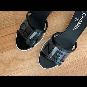 NEW Chanel SS19 PVC Mule Sandals